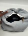 Aqua Small Blue Suede Hobo Bag