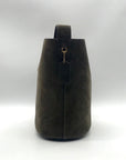 Coach Olive Green Suede Bleecker Bucket Bag