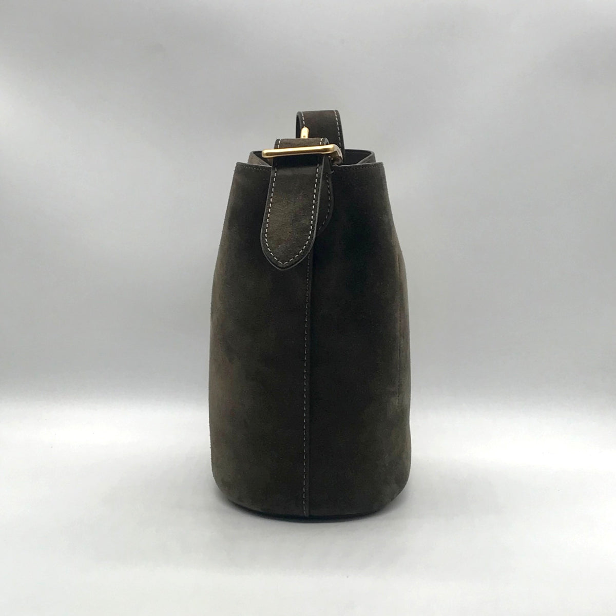 Coach Olive Green Suede Bleecker Bucket Bag