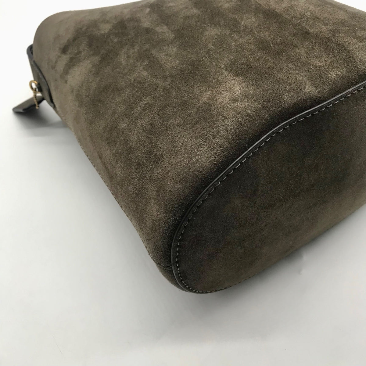 Coach Olive Green Suede Bleecker Bucket Bag