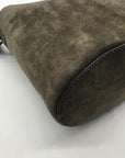 Coach Olive Green Suede Bleecker Bucket Bag
