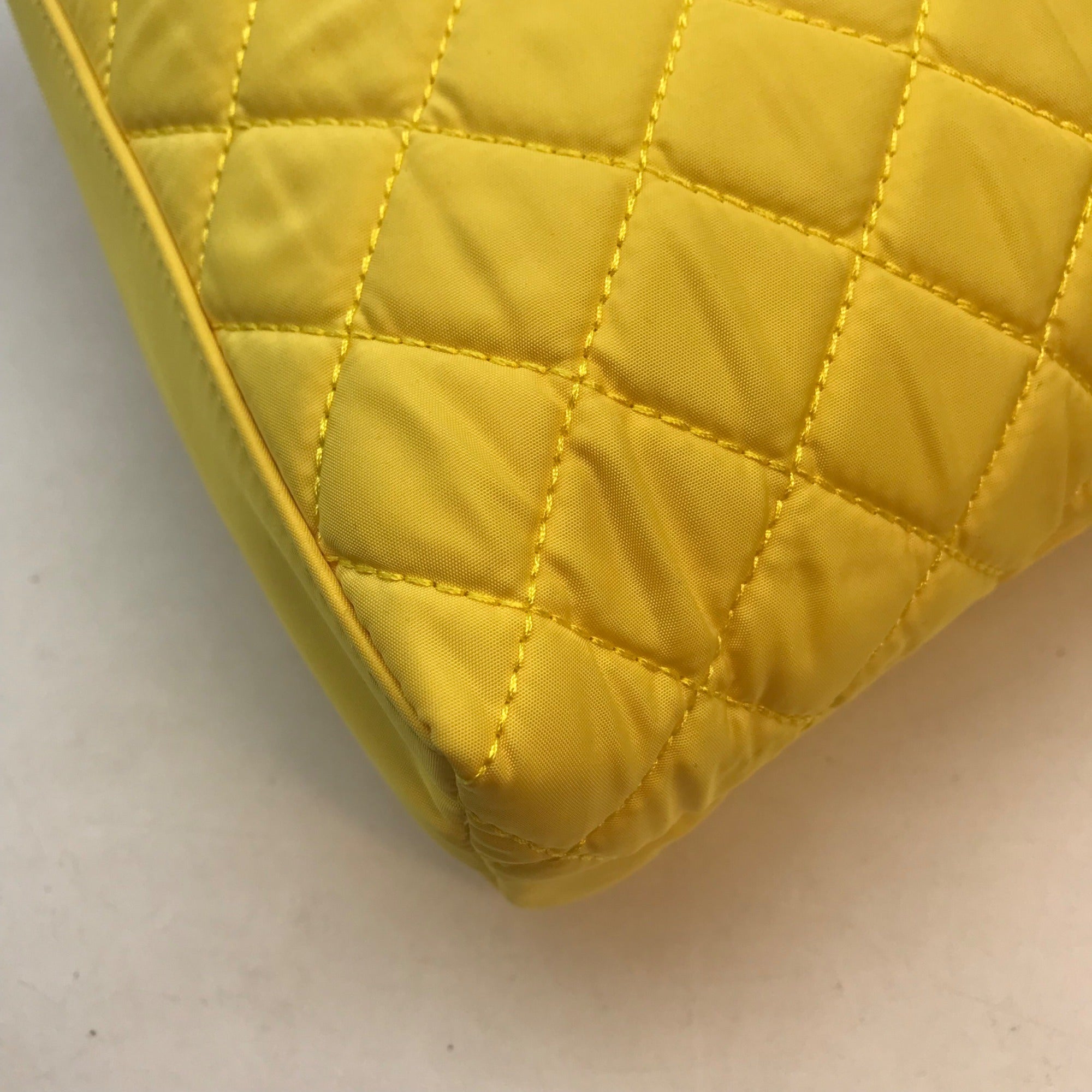 Talbots Neon Yellow Quilted Crossbody