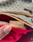 Dooney & Bourke Grey Monogram Print Fabric Crossbody Bag