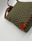 Dooney & Bourke Grey Monogram Print Fabric Crossbody Bag