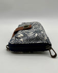 Sakroots Blue & White Artist Circle Coated Canvas Large Smartphone Crossbody Bag