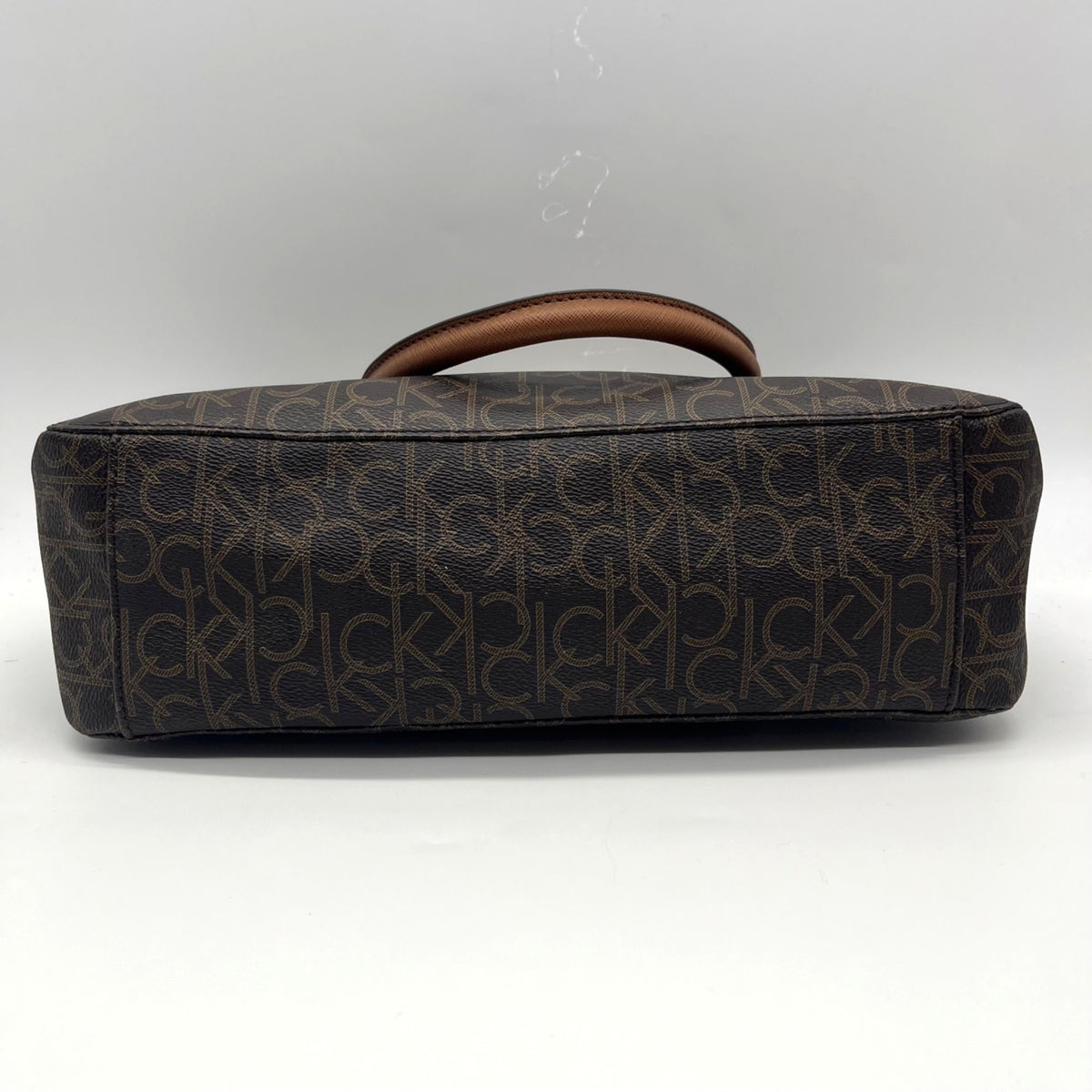 Calvin Klein Brown Monogram Triple-Compartment Tote Bag