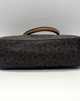 Calvin Klein Brown Monogram Triple-Compartment Tote Bag