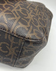 Calvin Klein Brown Monogram Triple-Compartment Tote Bag