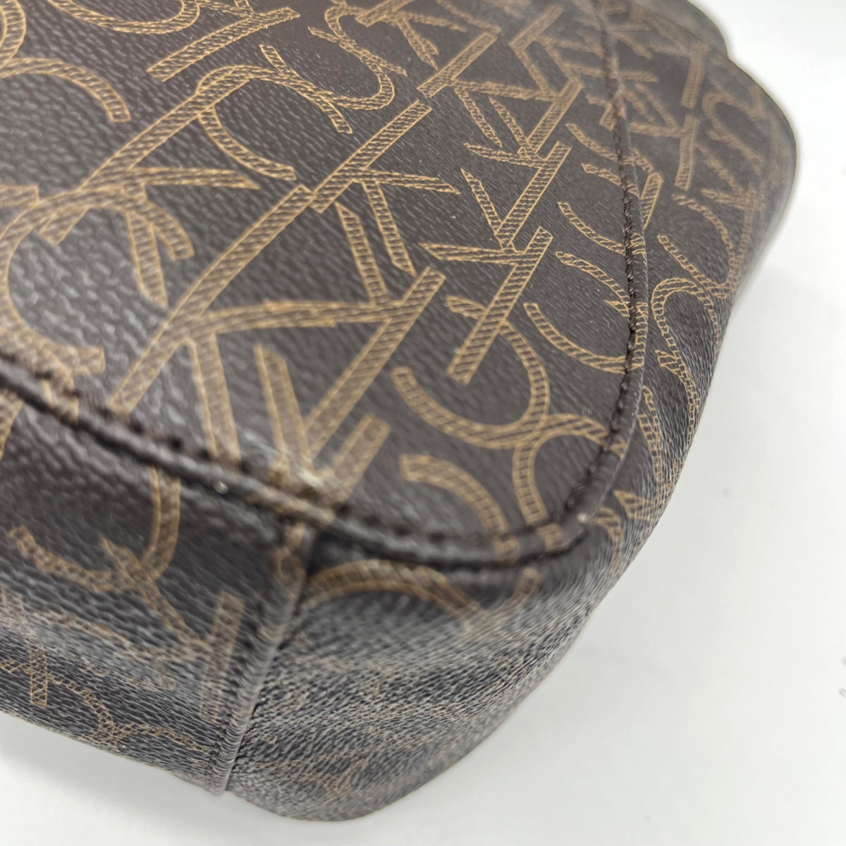 Calvin Klein Brown Monogram Triple-Compartment Tote Bag