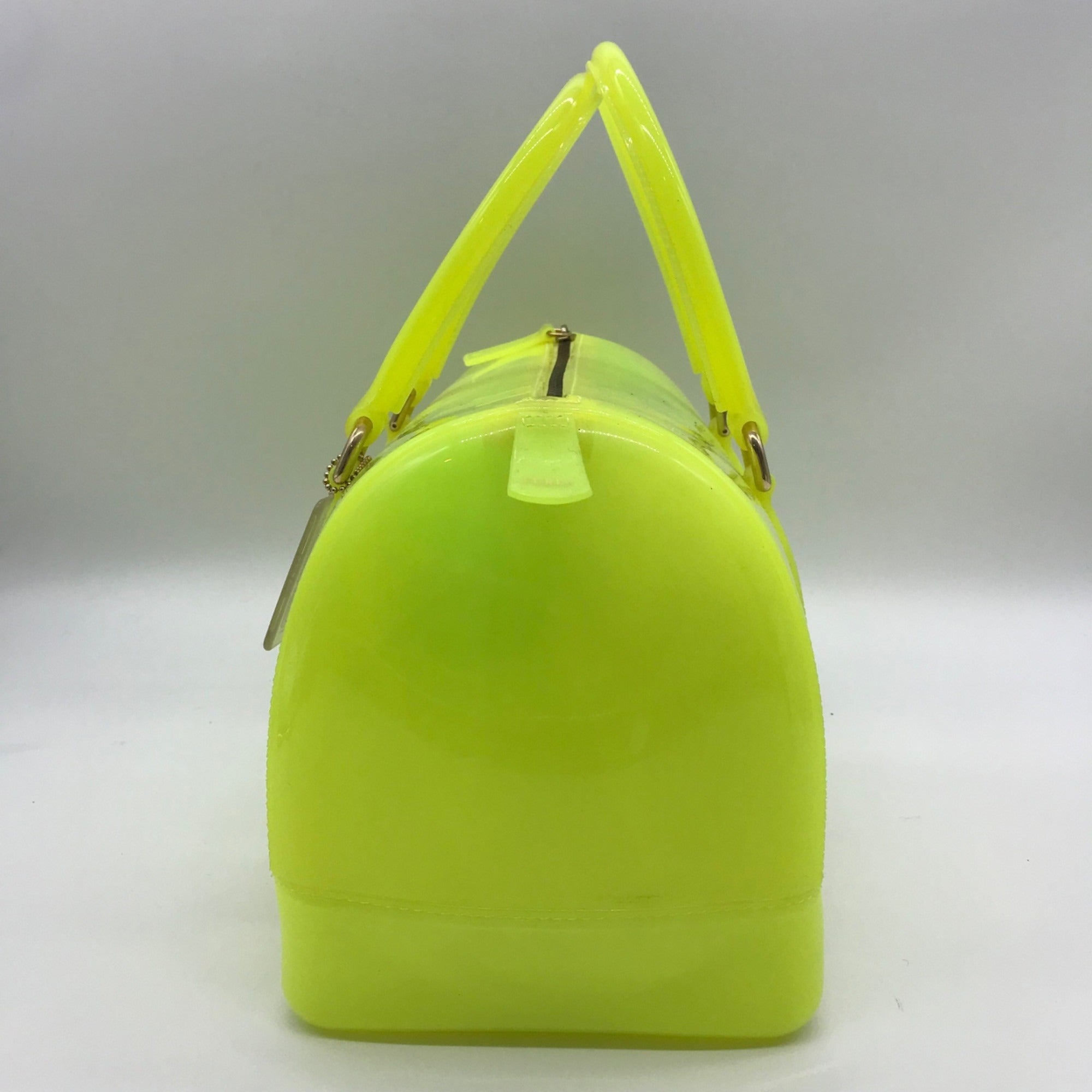 Furla Candy Neon Lime Yellow Tote Bag