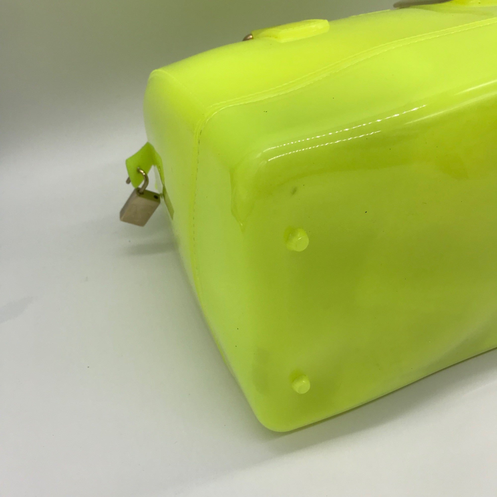 Furla Candy Neon Lime Yellow Tote Bag