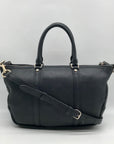 Coach Black Pebbled Leather Convertible Central Satchel Bag