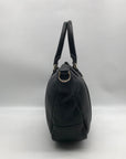Coach Black Pebbled Leather Convertible Central Satchel Bag