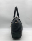Coach Black Pebbled Leather Convertible Central Satchel Bag