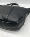 Coach Black Pebbled Leather Convertible Central Satchel Bag