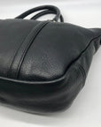 Coach Black Pebbled Leather Convertible Central Satchel Bag
