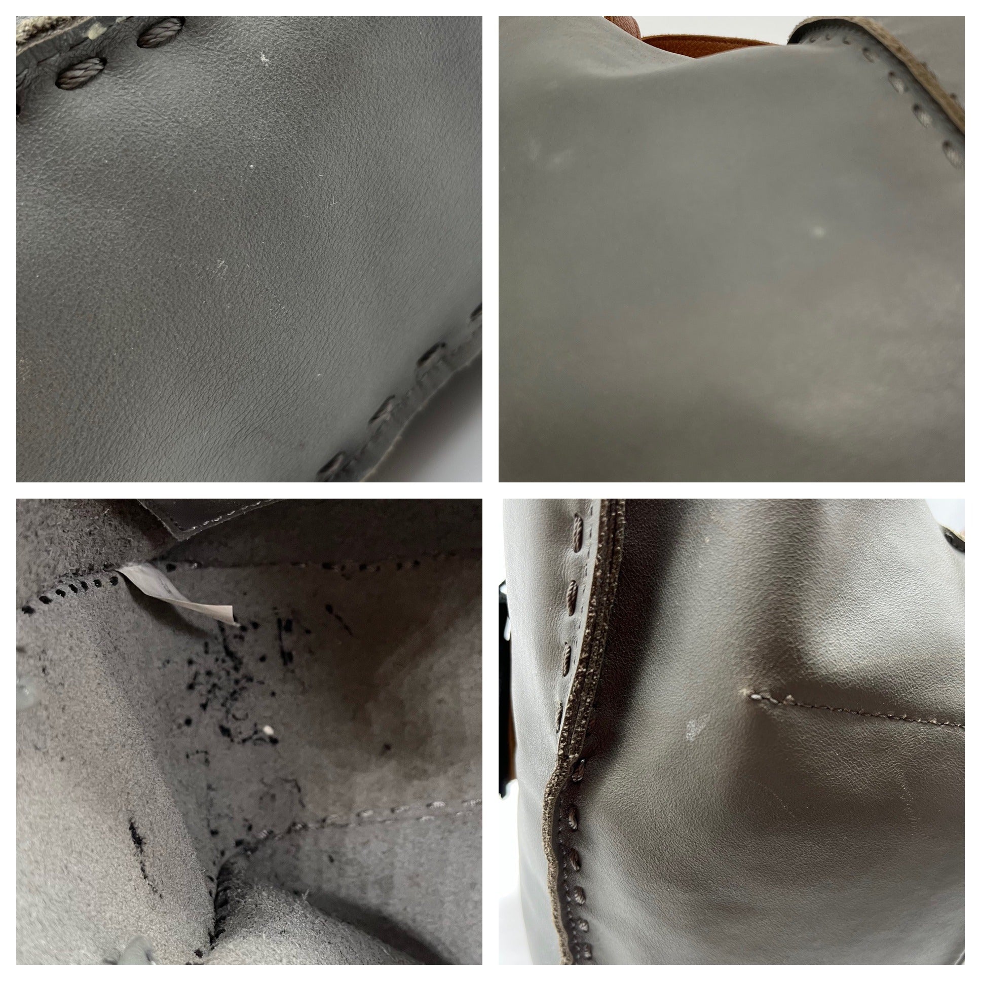 The Sak Gray Leather Tote Bag