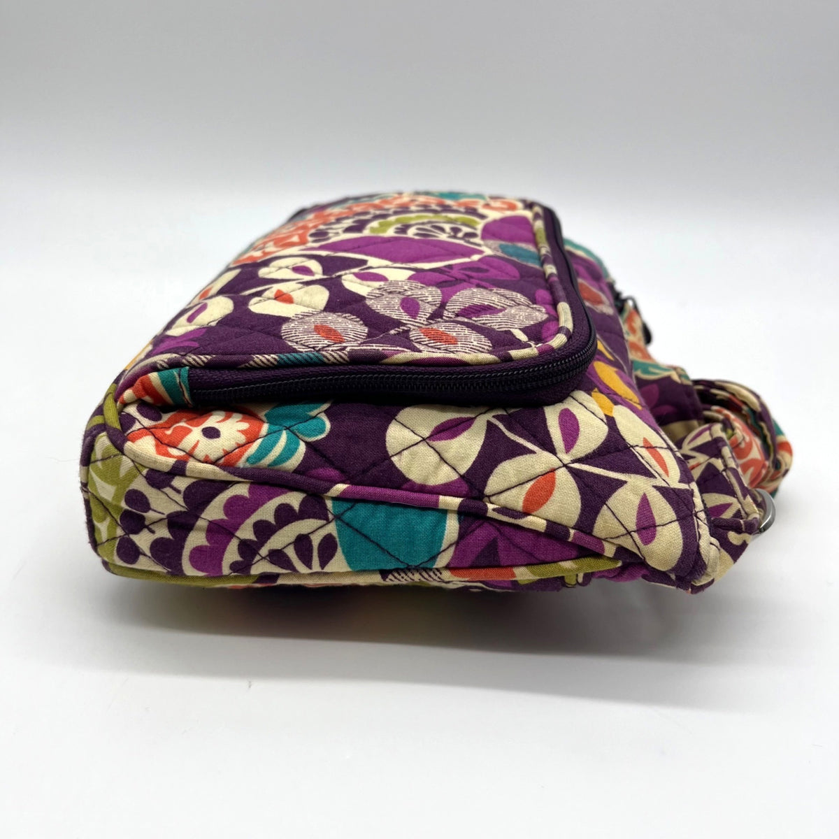 Vera Bradley Multi-Colored Plum Crazy Pattern Fabric Bag