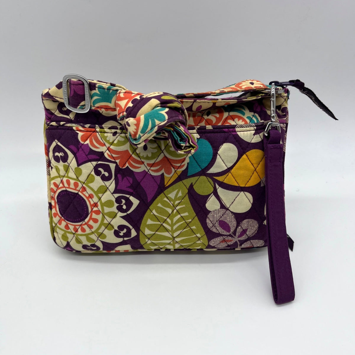 Vera Bradley Multi-Colored Plum Crazy Pattern Fabric Bag