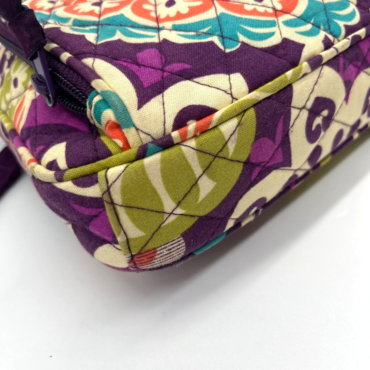 Vera Bradley Multi-Colored Plum Crazy Pattern Fabric Bag