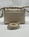 MMs Brands White Faux Leather Crossbody