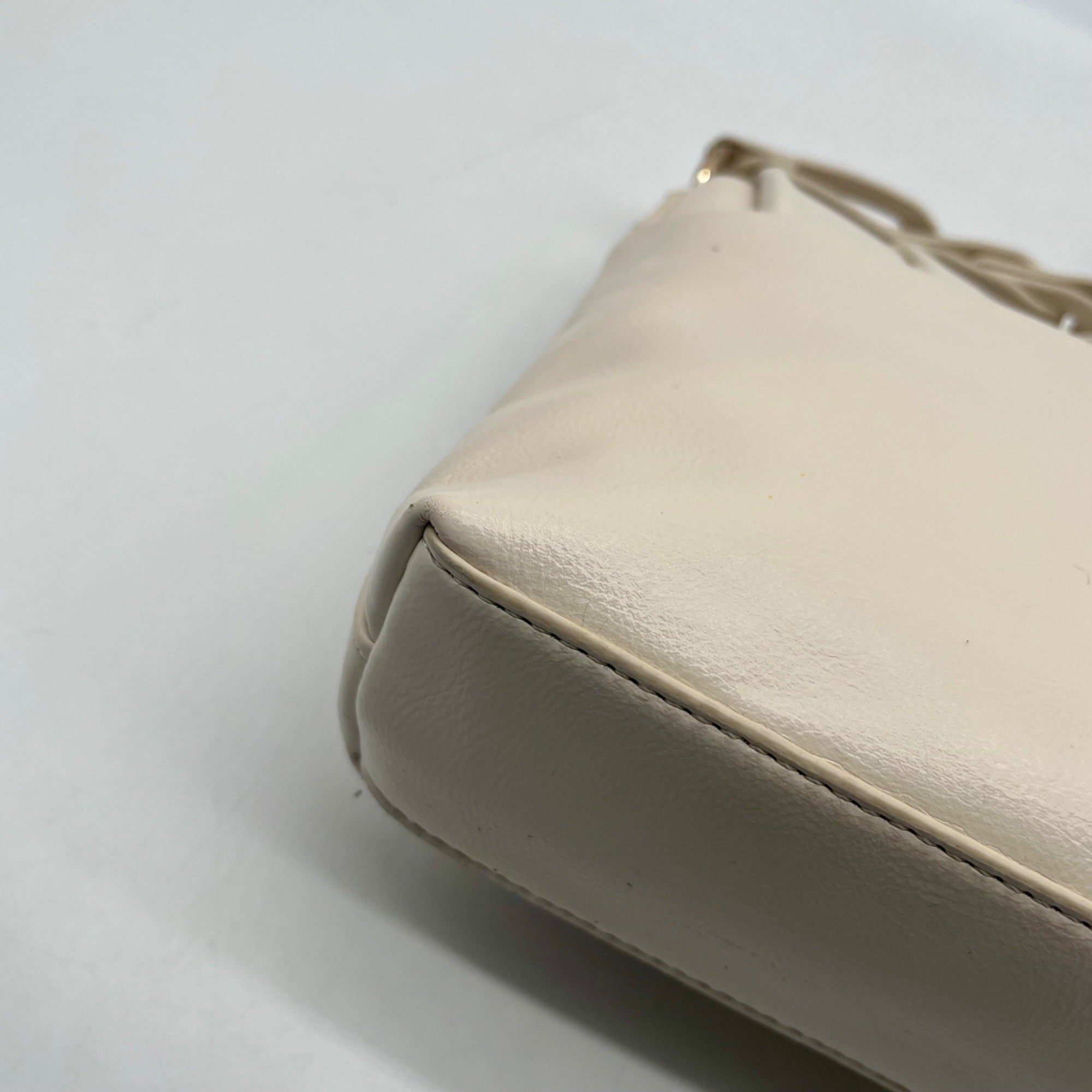 MMs Brands White Faux Leather Crossbody