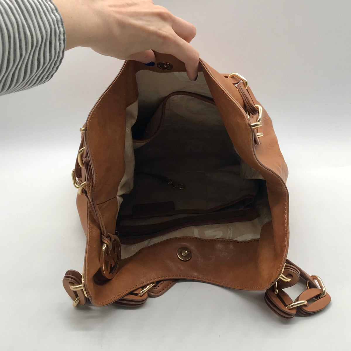 Michael Kors Tan Sienna Large Convertible Bag
