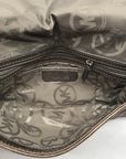 Michael Kors Metallic Light Gold Leather Chain Clutch