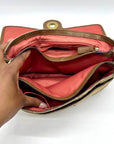 Coach Tan Signature Canvas Peyton Shoulder Bag 14504