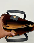 Tory Burch Black Small Pebbled Leather Parry Tote