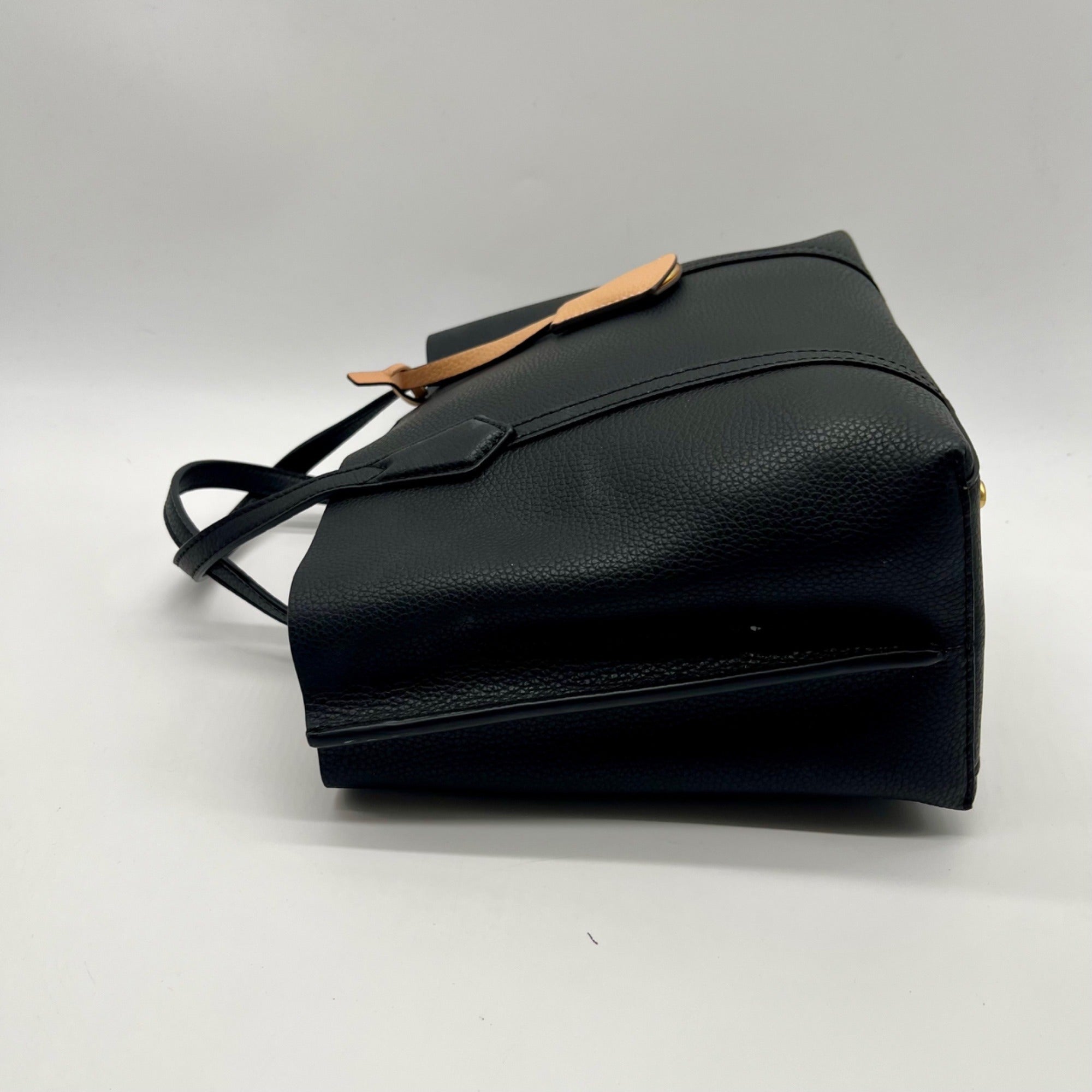 Tory Burch Black Small Pebbled Leather Parry Tote