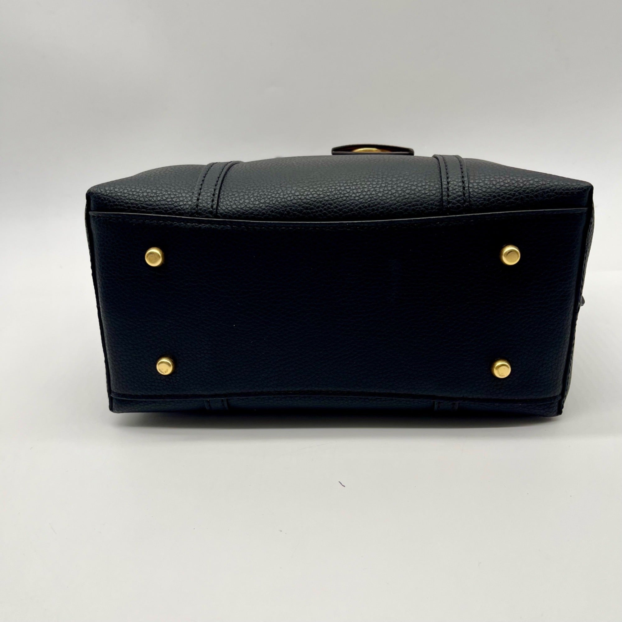 Tory Burch Black Small Pebbled Leather Parry Tote