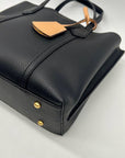 Tory Burch Black Small Pebbled Leather Parry Tote