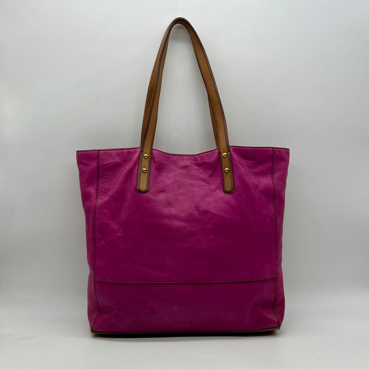 Fossil Fuchsia Pebbled Leather Zoey Tote Bag
