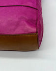 Fossil Fuchsia Pebbled Leather Zoey Tote Bag