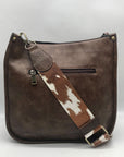 Charleston Brown Faux Leather Crossbody Bag