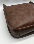 Charleston Brown Faux Leather Crossbody Bag