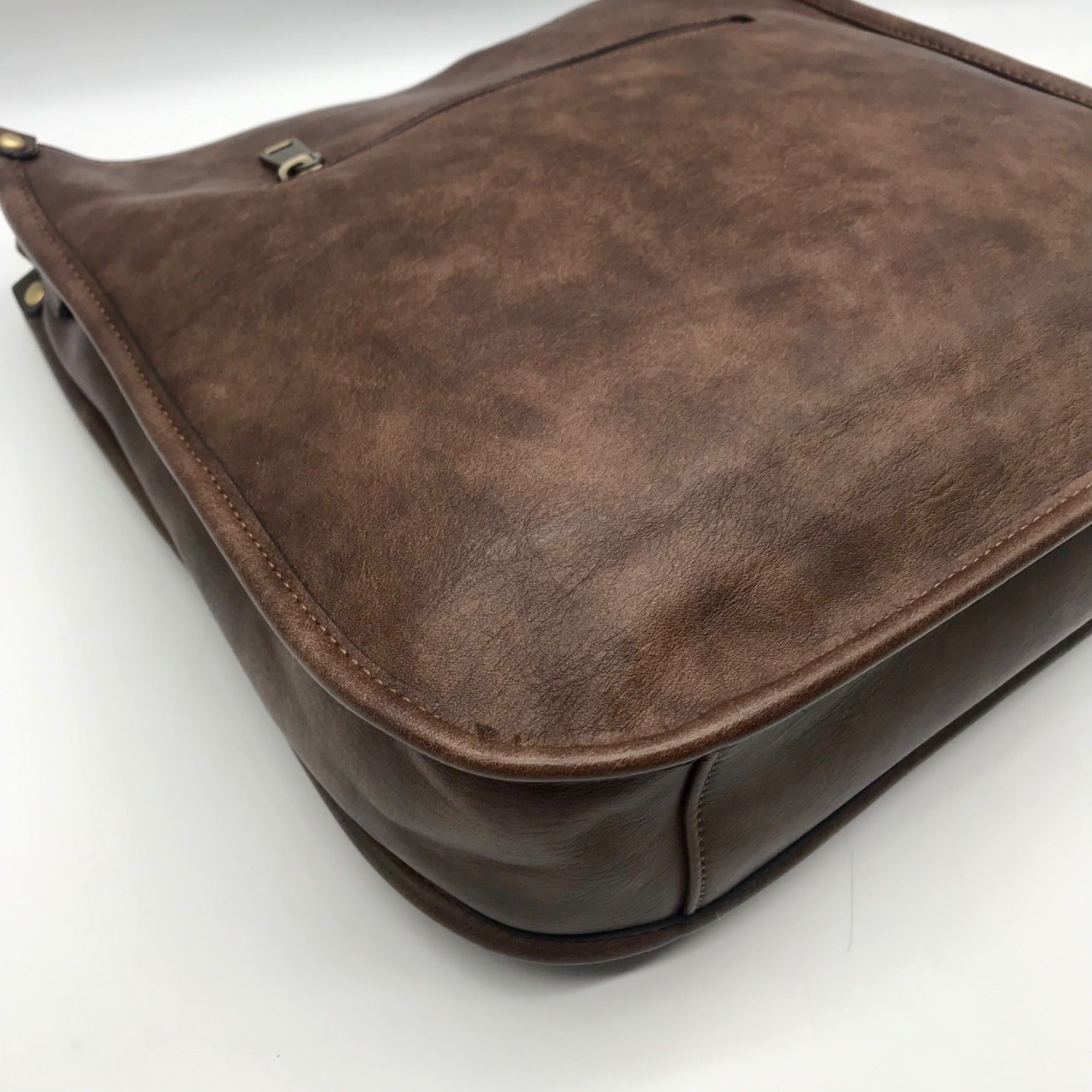 Charleston Brown Faux Leather Crossbody Bag
