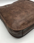 Charleston Brown Faux Leather Crossbody Bag