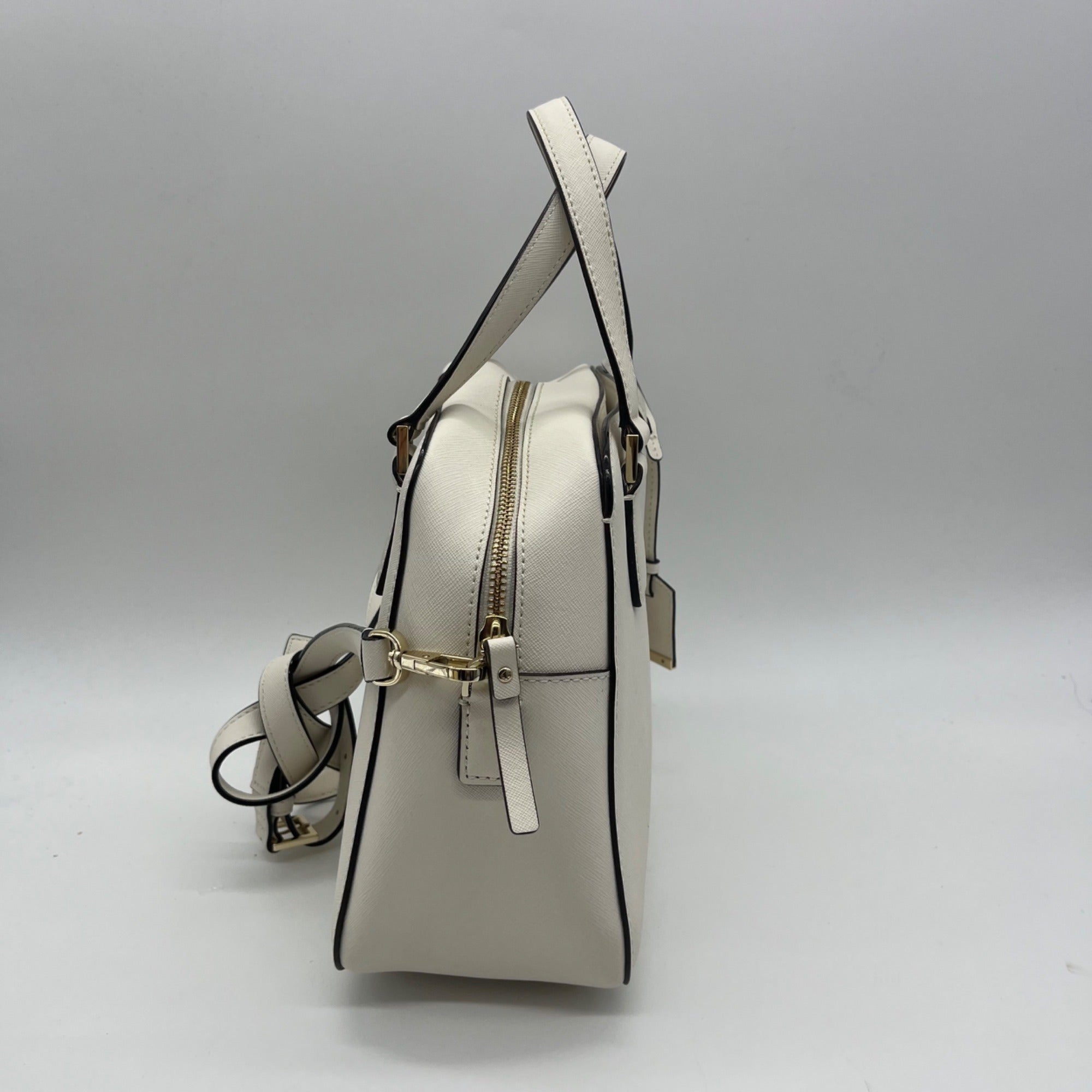 Kate Spade White Saffiano Leather Cameron Street Little Babe Satchel