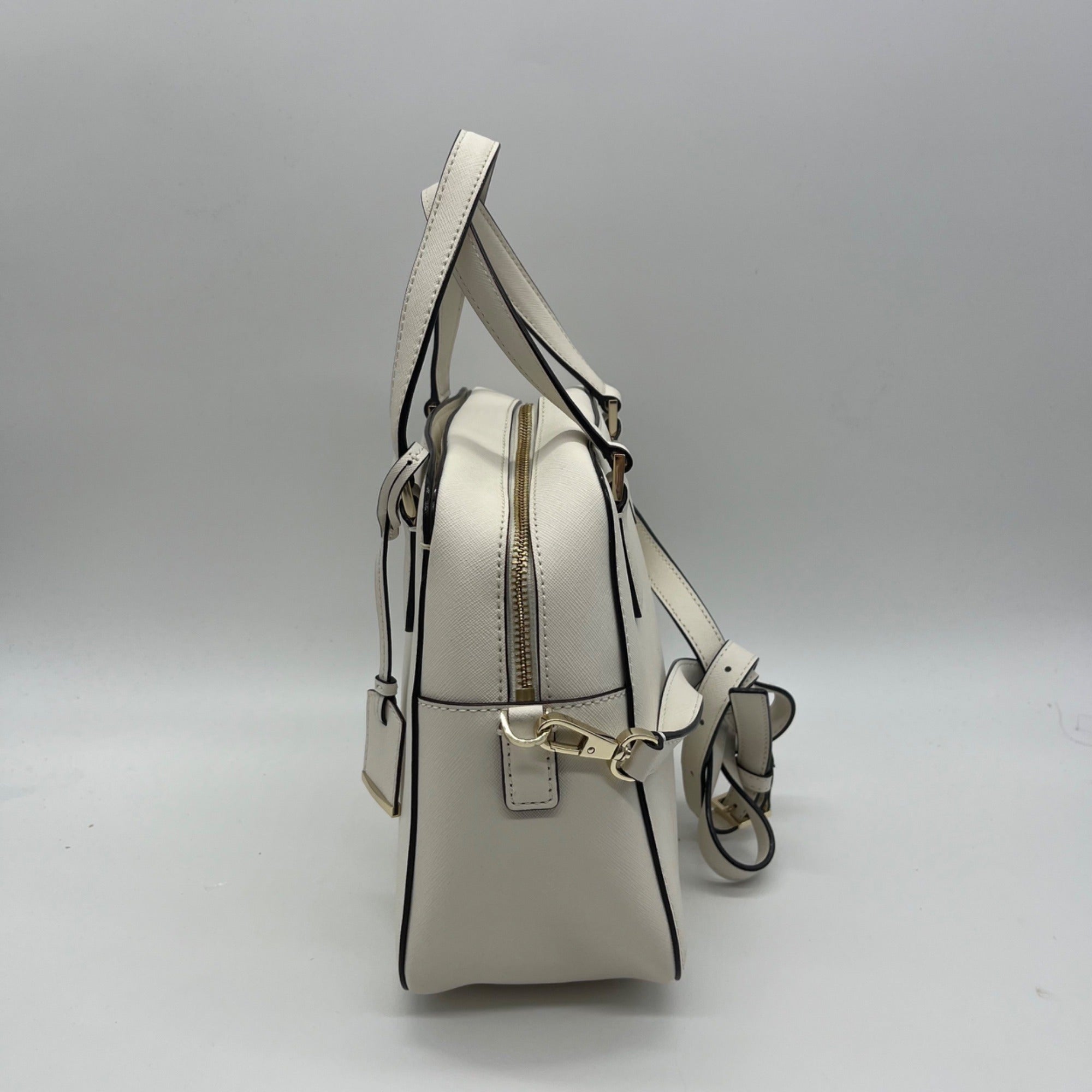 Kate Spade White Saffiano Leather Cameron Street Little Babe Satchel