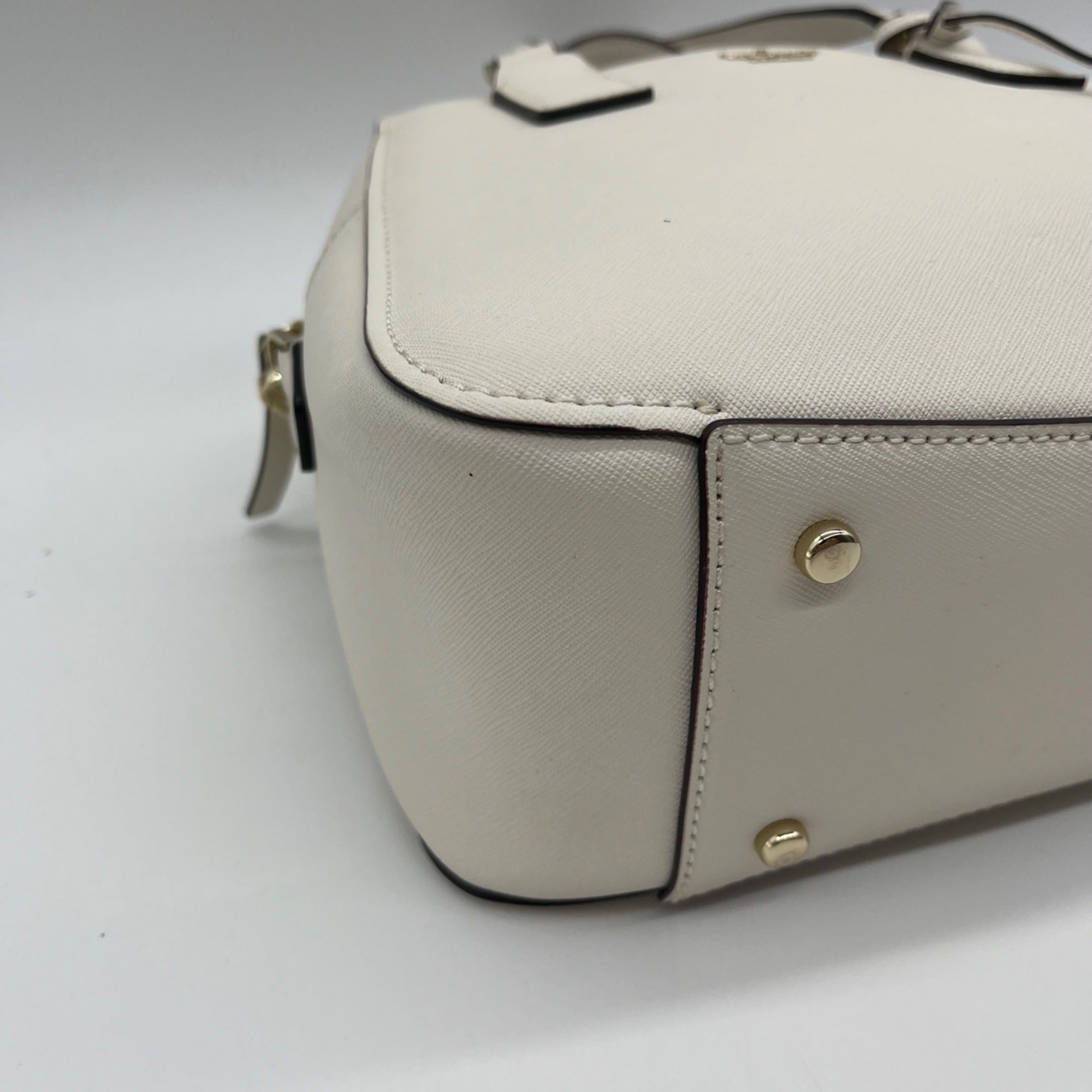 Kate Spade White Saffiano Leather Cameron Street Little Babe Satchel