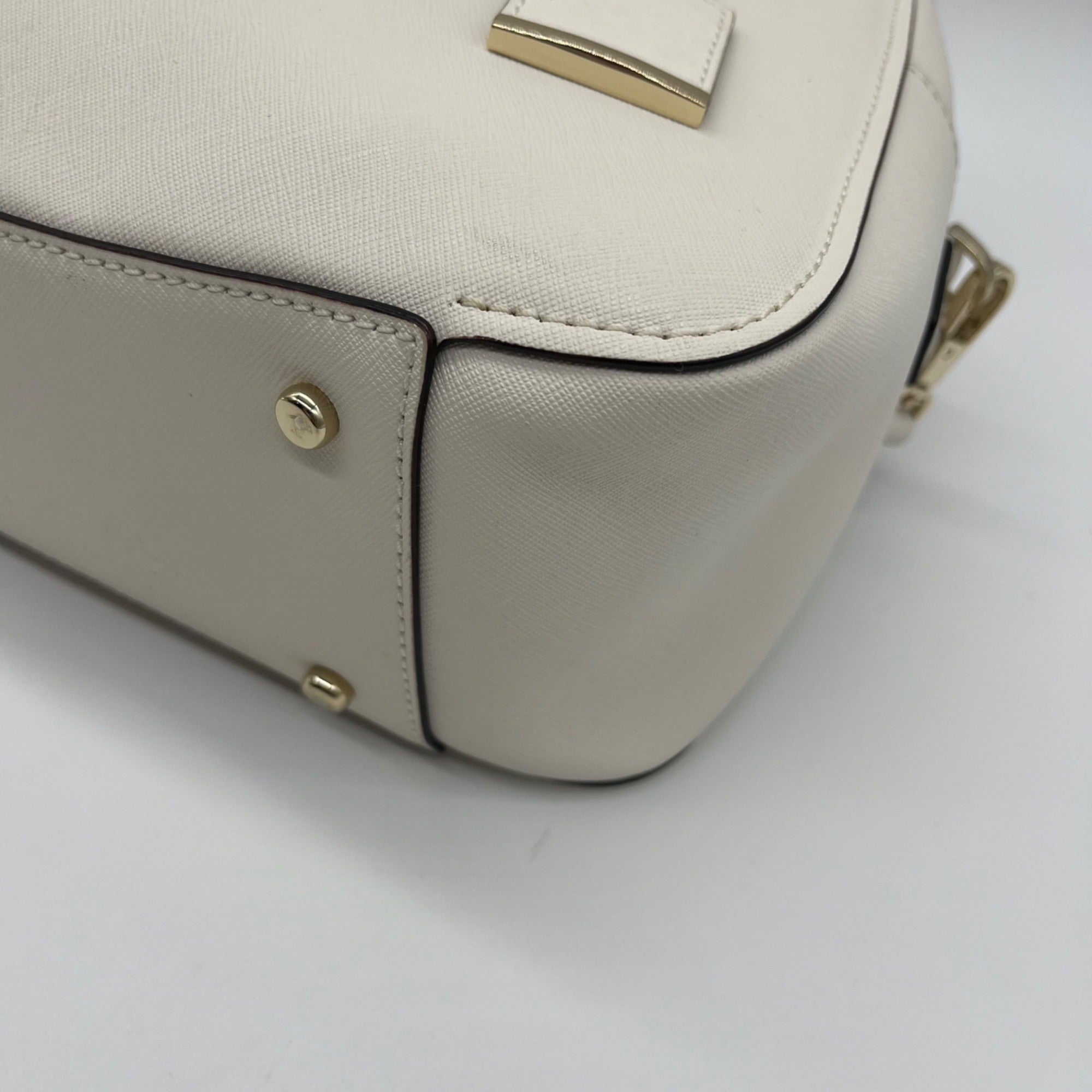 Kate Spade White Saffiano Leather Cameron Street Little Babe Satchel