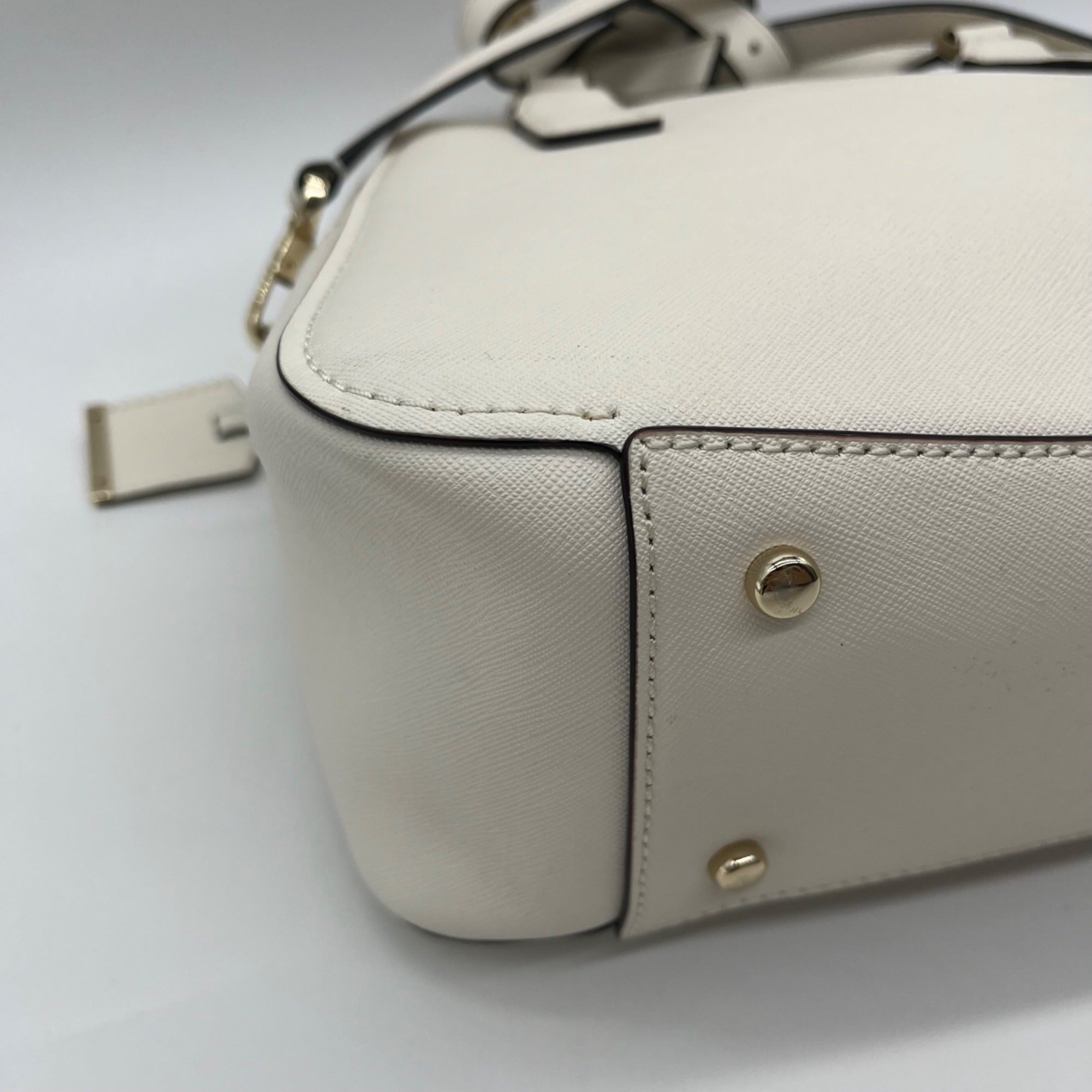 Kate Spade White Saffiano Leather Cameron Street Little Babe Satchel
