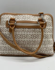 Giani Bernini Block Beige Faux Leather Signature Dome Satchel