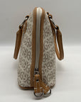 Giani Bernini Block Beige Faux Leather Signature Dome Satchel