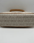 Giani Bernini Block Beige Faux Leather Signature Dome Satchel