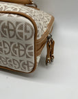 Giani Bernini Block Beige Faux Leather Signature Dome Satchel