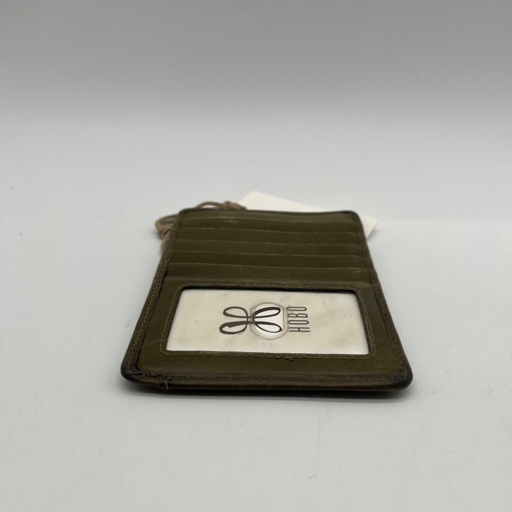 Hobo Green Euro Slide Leather Card Wallet