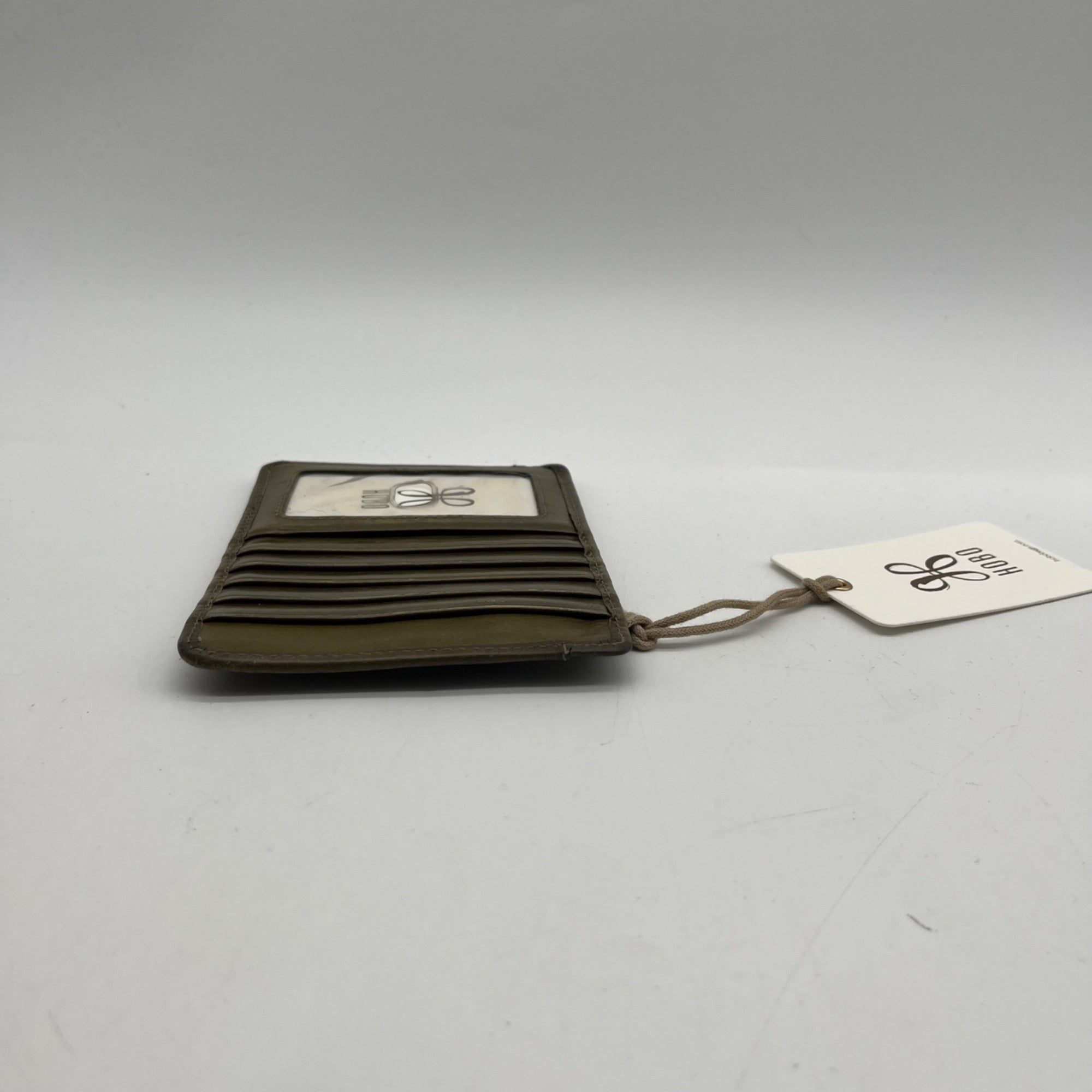 Hobo Green Euro Slide Leather Card Wallet